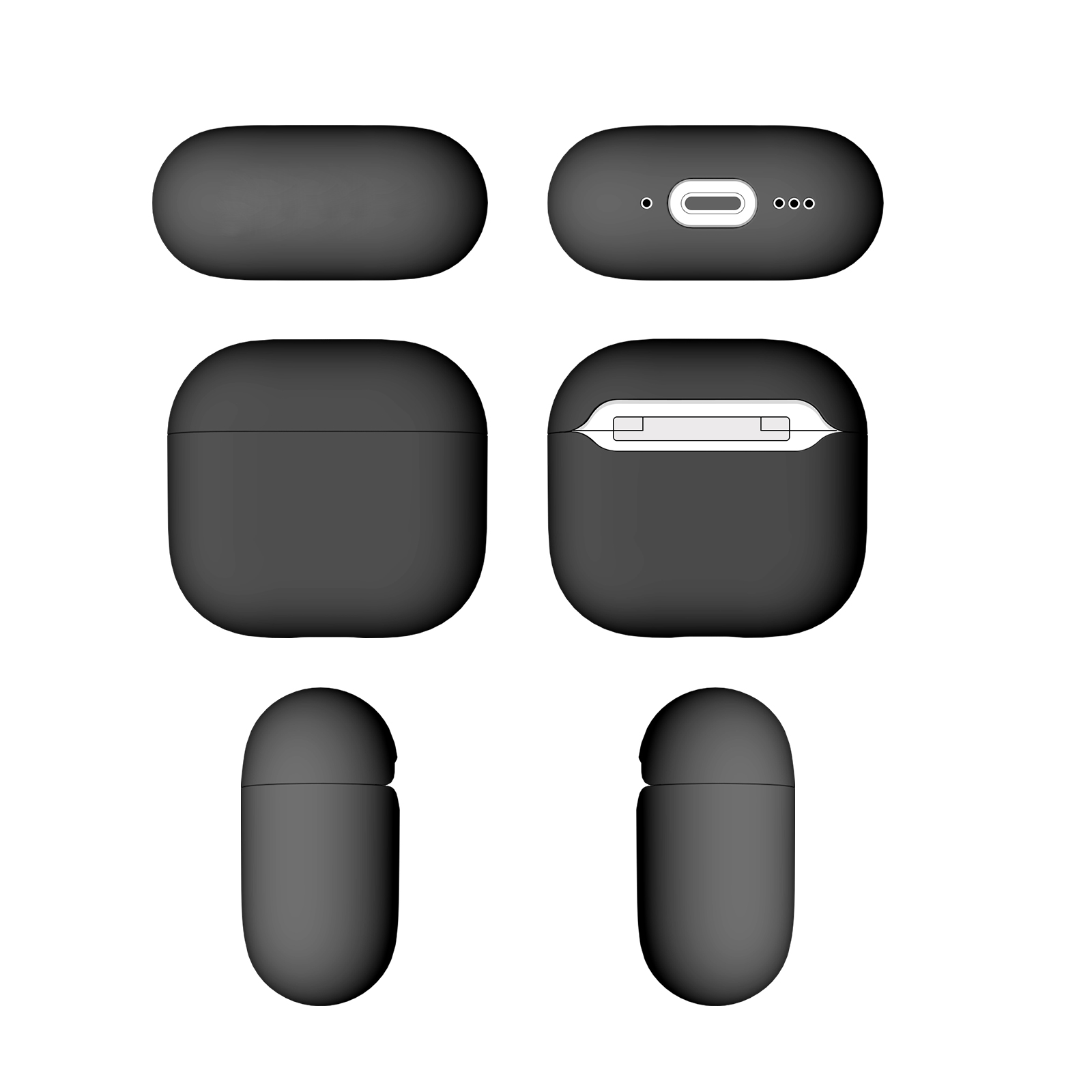 Luquid silicone case for airpods 4,airpods pro2,airpods 3