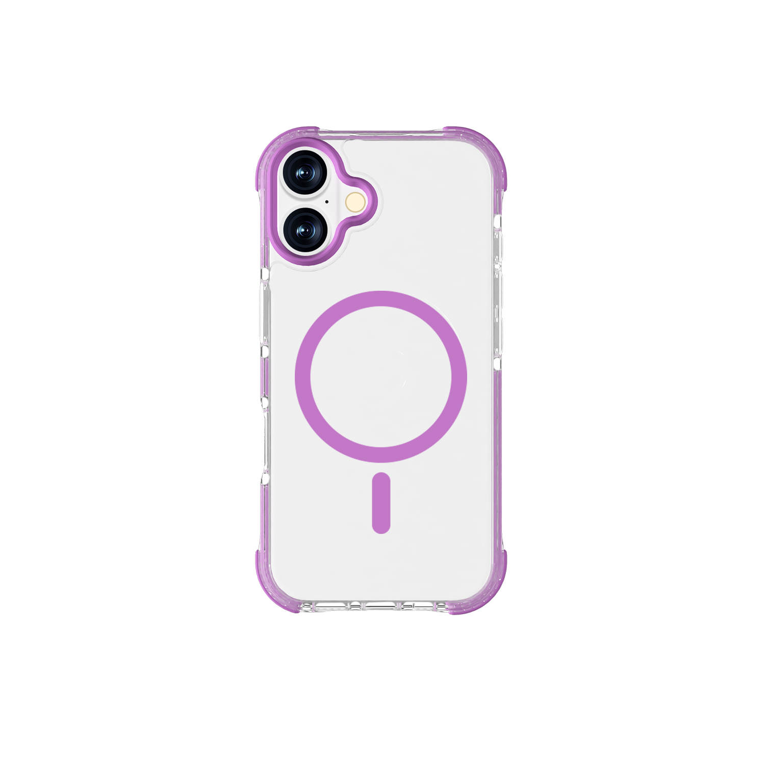 Clear tpu pc tpe phone cae with purple