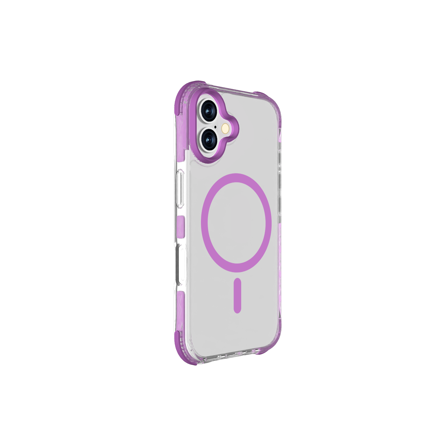 Clear tpu pc tpe phone cae with purple